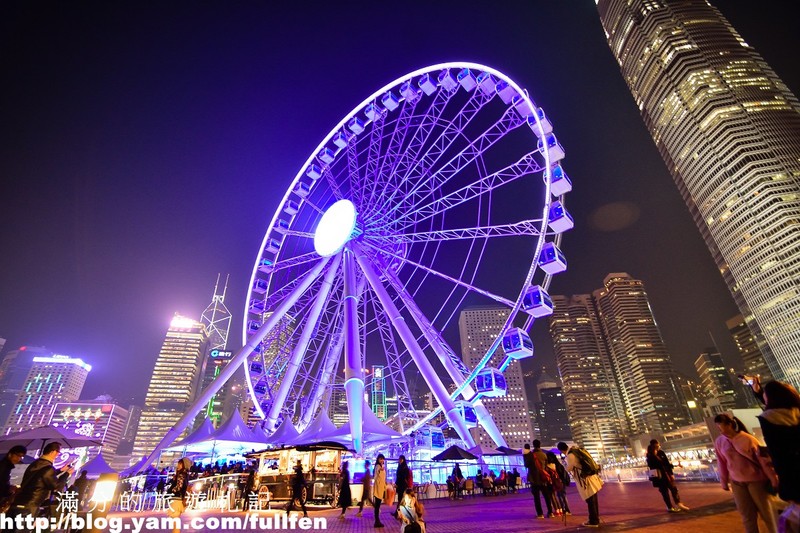 香港中環。摩天輪Hong Kong Observation Wheel,香港,中環,夜景,摩天輪-1