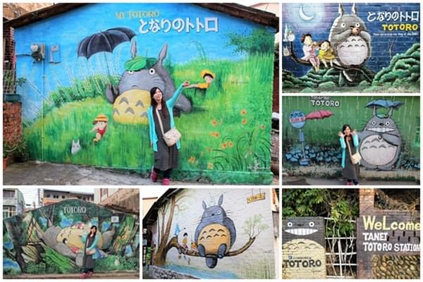 龍貓公車站：【台南大內景點】龍貓公車站~TOTORO還有各種卡通人物大集合 可愛又療癒的彩繪